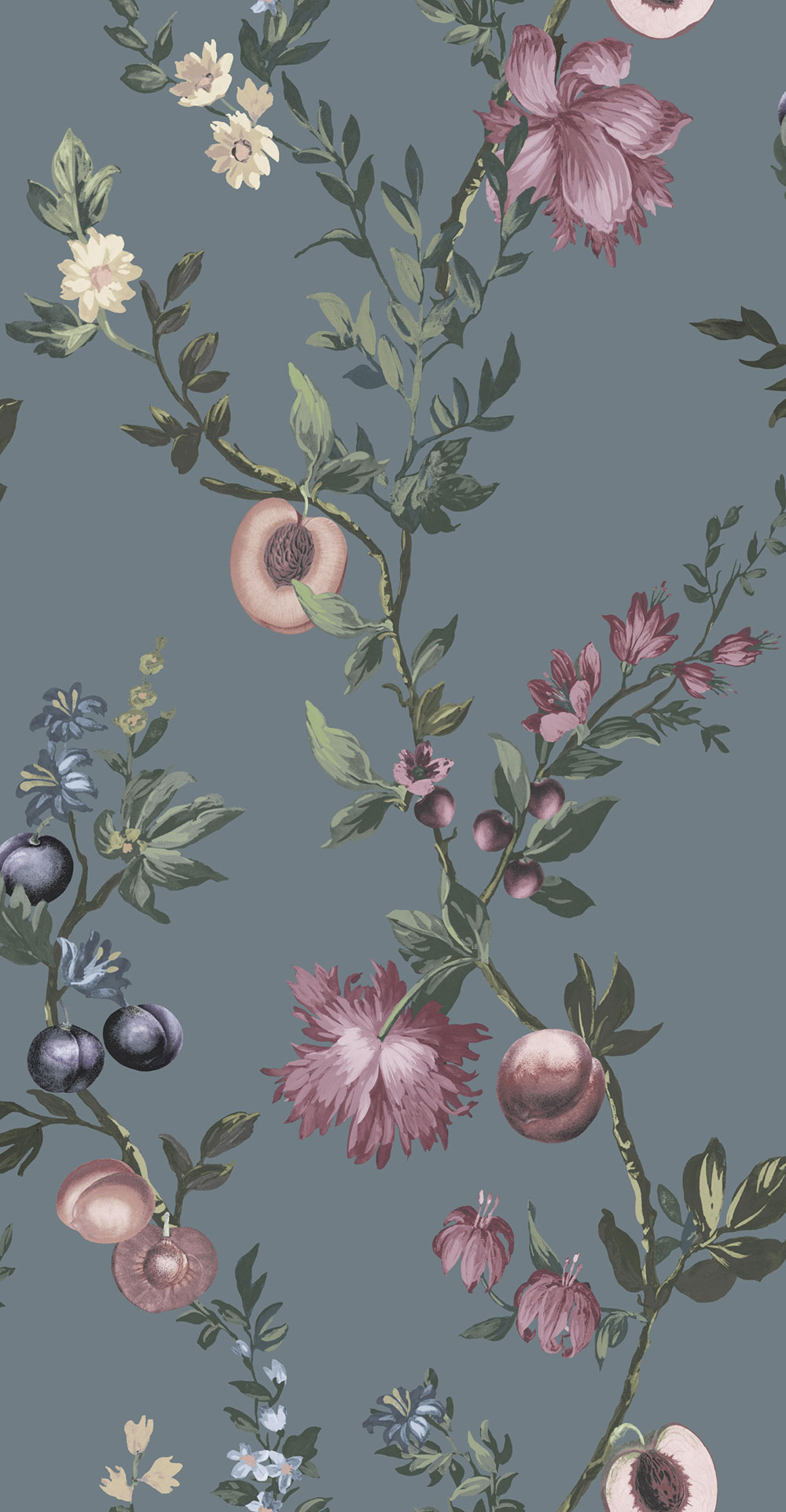 Tapete, blau, Zweige, Blumen, 142340, Allurium, Graham Brown Premium