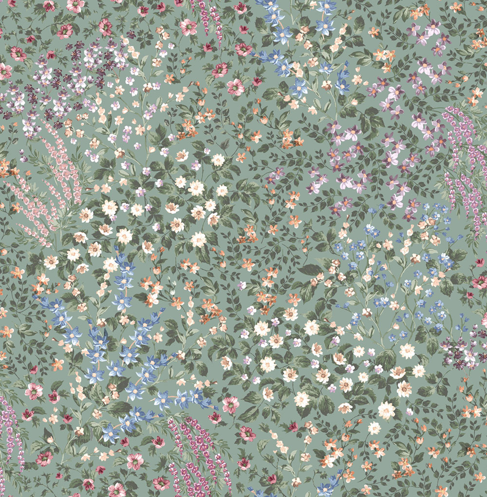 Tapete, grün, Blumen, 142352, Allurium, Graham Brown Premium