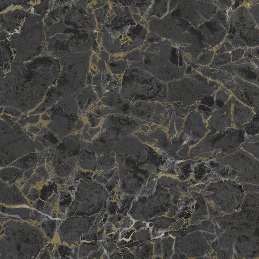 Tapete, schwarz, gold, luxuriöse Stuckoptik, Z81002, Philipp Plein 2, Zambaiti Parati