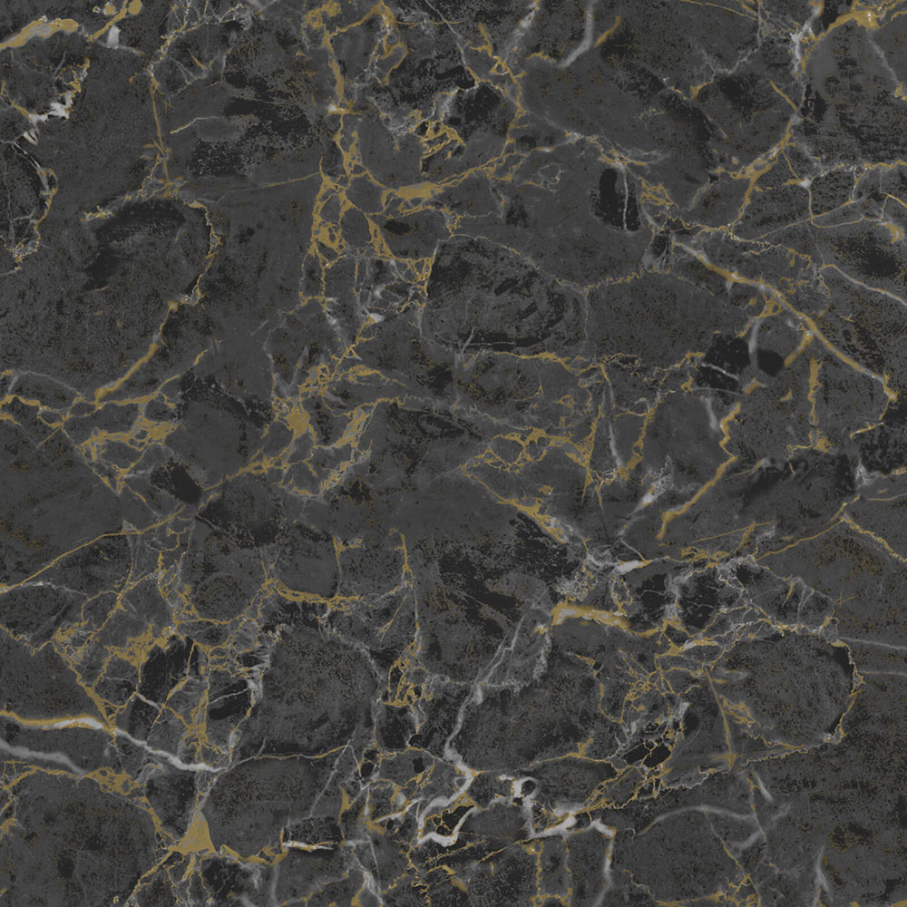 Tapete, schwarz, gold, luxuriöse Stuckoptik, Z81002, Philipp Plein 2, Zambaiti Parati