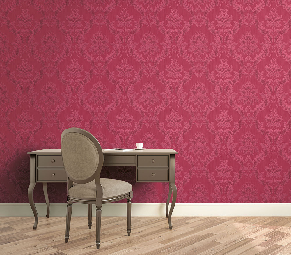 Luxury vinyl wallpaper 95107, Baroque damask pattern, Ornamenta, Limonta