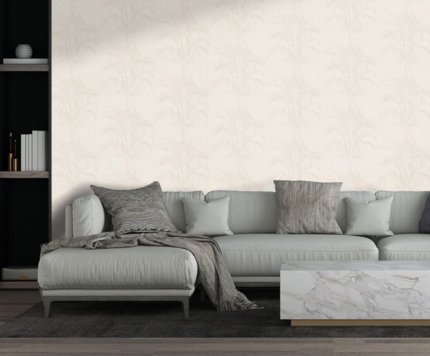 Tapete, weiß, Streifen, Blätter, Z81018, Philipp Plein 2, Zambaiti Parati