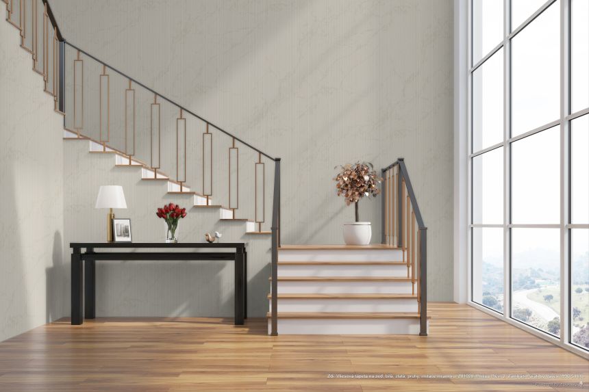 Tapete, weiß, gold, Streifen, Marmoroptik, Z81020, Philipp Plein 2, Zambaiti Parati