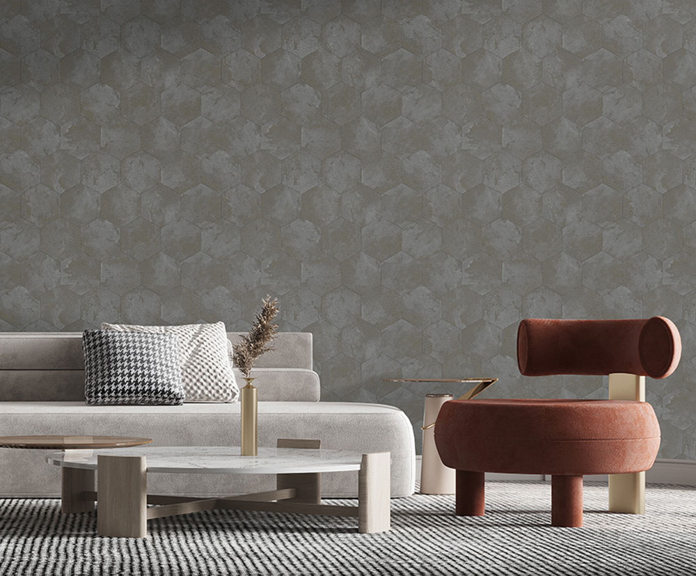 Tapete, grau, Samtoptik, Z81027, Philipp Plein 2, Zambaiti Parati