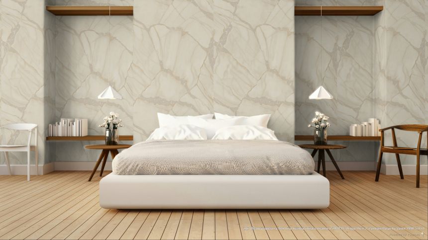 Tapete, weiß, beige, Marmoroptik, Z81039, Philipp Plein 2, Zambaiti Parati