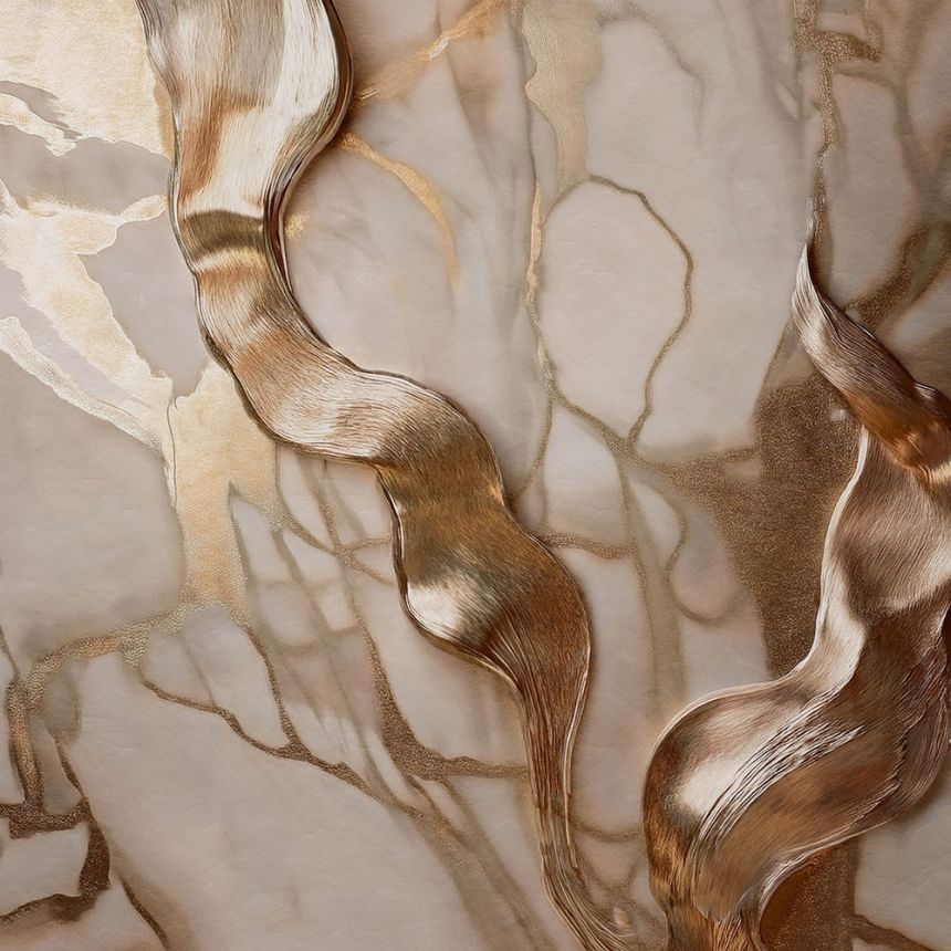 Fototapete, braun, beige, Marmor, Z81070, 3x3 m, Philipp Plein 2, Zambaiti Parati