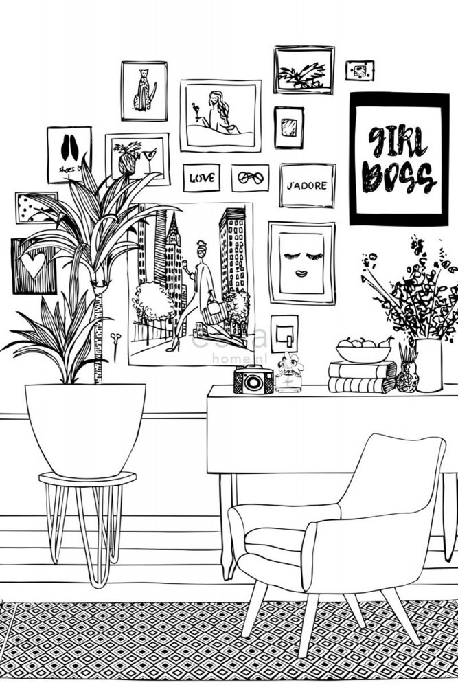 Non-woven mural wallpaper 158813, 1,86 x 2,79 m, FAB, Esta