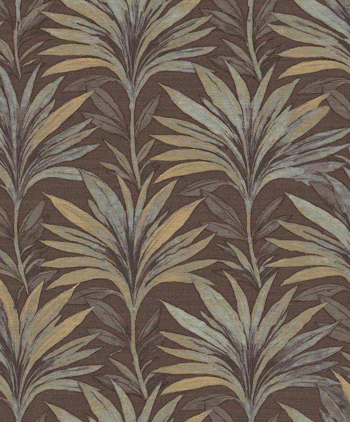 Tapete, braun, grau, Blätter, 5819, Jaipur, Parato by Cristiana Masi