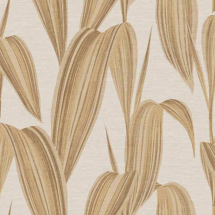 Tapete, beige, braun, Blätter, 5833, Jaipur, Parato by Cristiana Masi