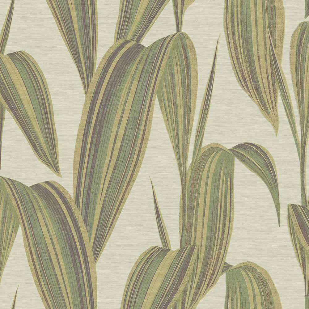 Tapete, grün, grau, Blätter, 5835, Jaipur, Parato by Cristiana Masi