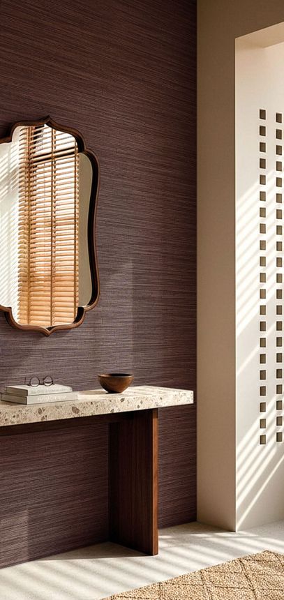 Tapete, braun, beige, Stoffoptik, 5884, Jaipur, Pigmenta, Parato by Cristiana Masi