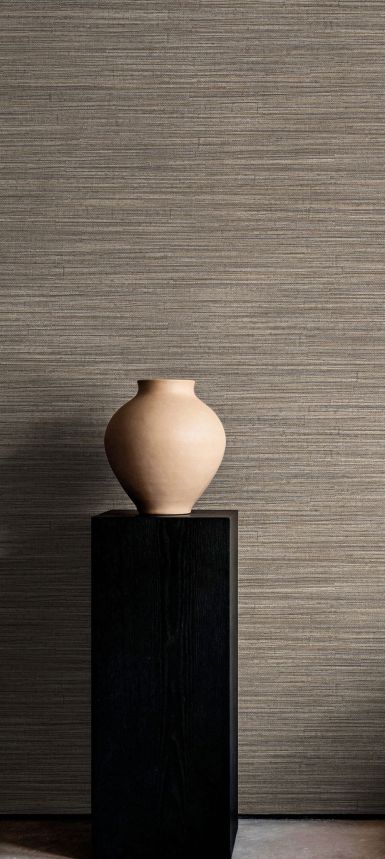 Tapete, braun, grau, Stoffoptik, 5889, Jaipur, Pigmenta, Parato by Cristiana Masi