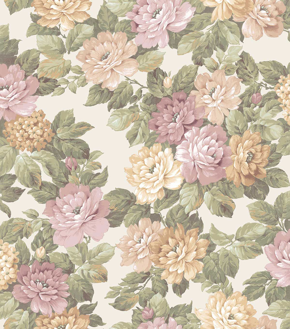 Blumentapete, rosa, grün, 7714, Agora, Parato by Cristiana Masi