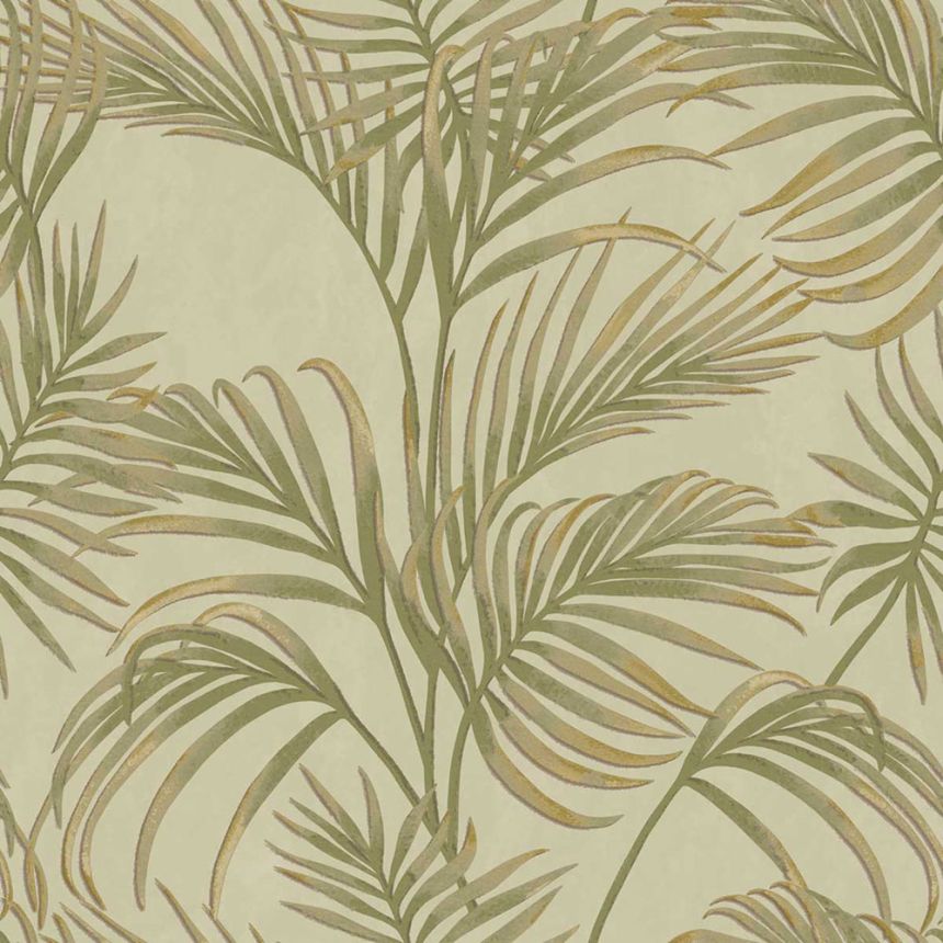 Luxuriöse grüne Tapete mit Palmblättern, 7735, Agora, Parato by Cristiana Masi