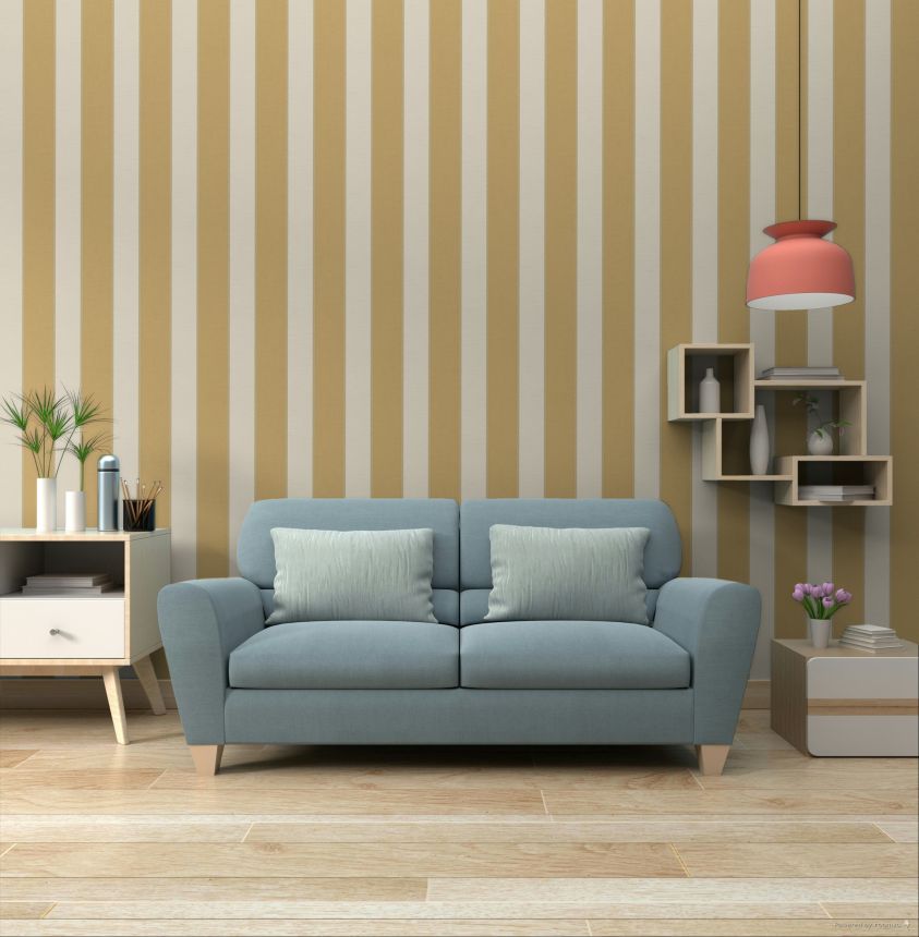 Tapete, gold-grau, Streifen, 7753, Agora, Parato by Cristiana Masi