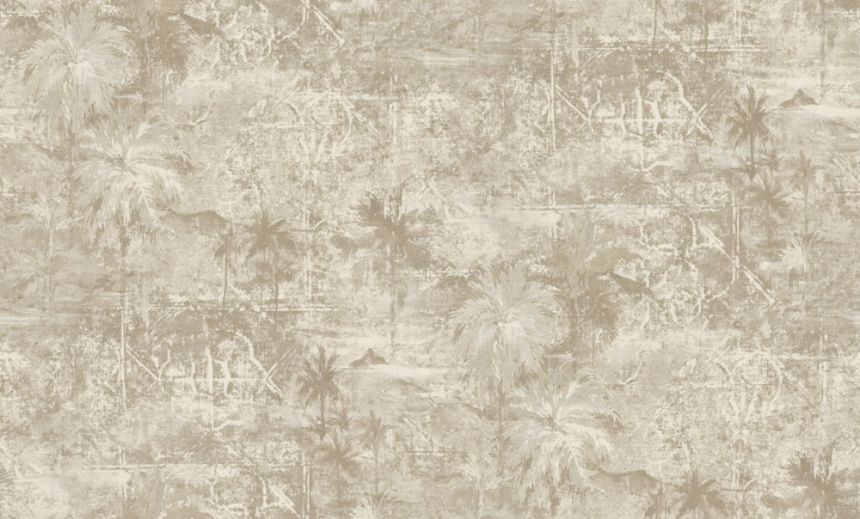 Tapete, grau-beige, Palmen, 74001, Armonia, Emiliana Parati