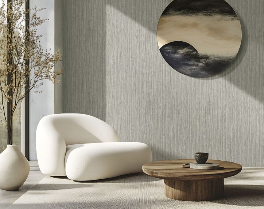 Tapete, grau, Stoffstruktur, 74043, Armonia, Emiliana Parati