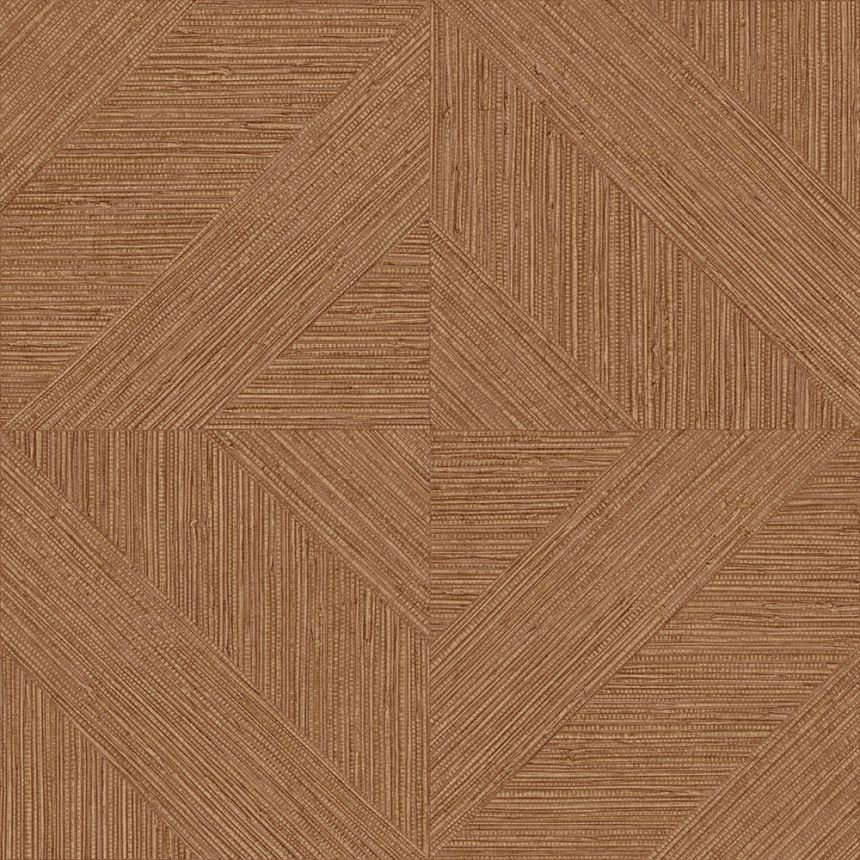 Tapete, Parkettmuster, Mattenstruktur, Bronze, Braun, IM28011, Imani, Decoprint