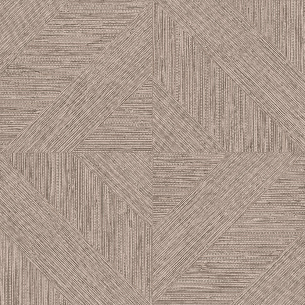 Tapete, Parkettmuster, Mattenstruktur, Braun, Grau, IM28014, Imani, Decoprint