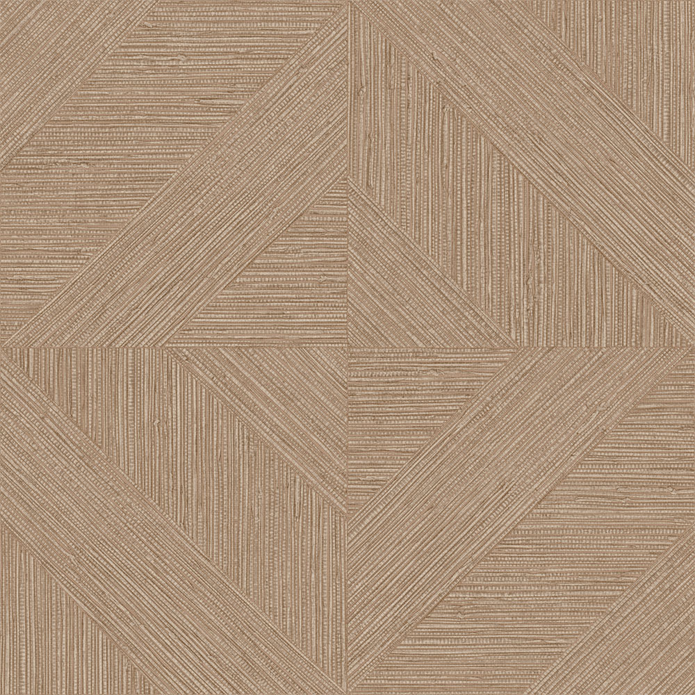 Tapete, Parkettmuster, Mattenstruktur, Braun, Beige, IM28015, Imani, Decoprint