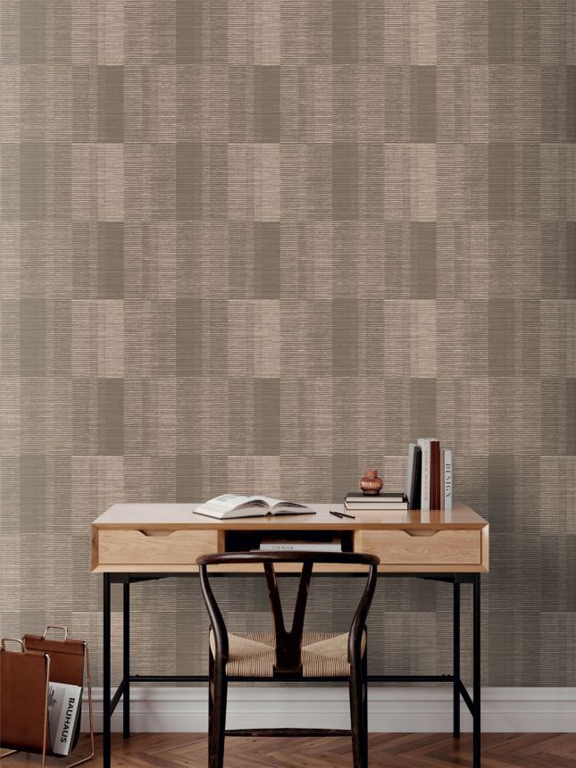 Geometrische Tapete, Grau, Braun, IM28032, Imani, Decoprint