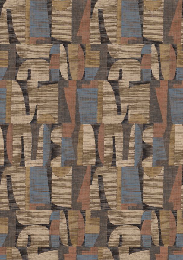 Geometrische Fototapete, Braun, Rot, IMD28101, Imani, Decoprint