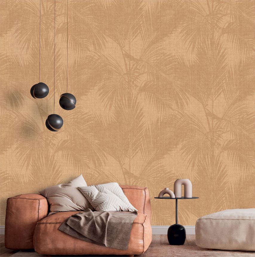 Fototapete, Palmblätter, Rot, Braun, IMD28120, Imani, Decoprint
