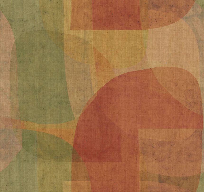 Geometrische Fototapete, Rot, Grün, IMD28130, Imani, Decoprint