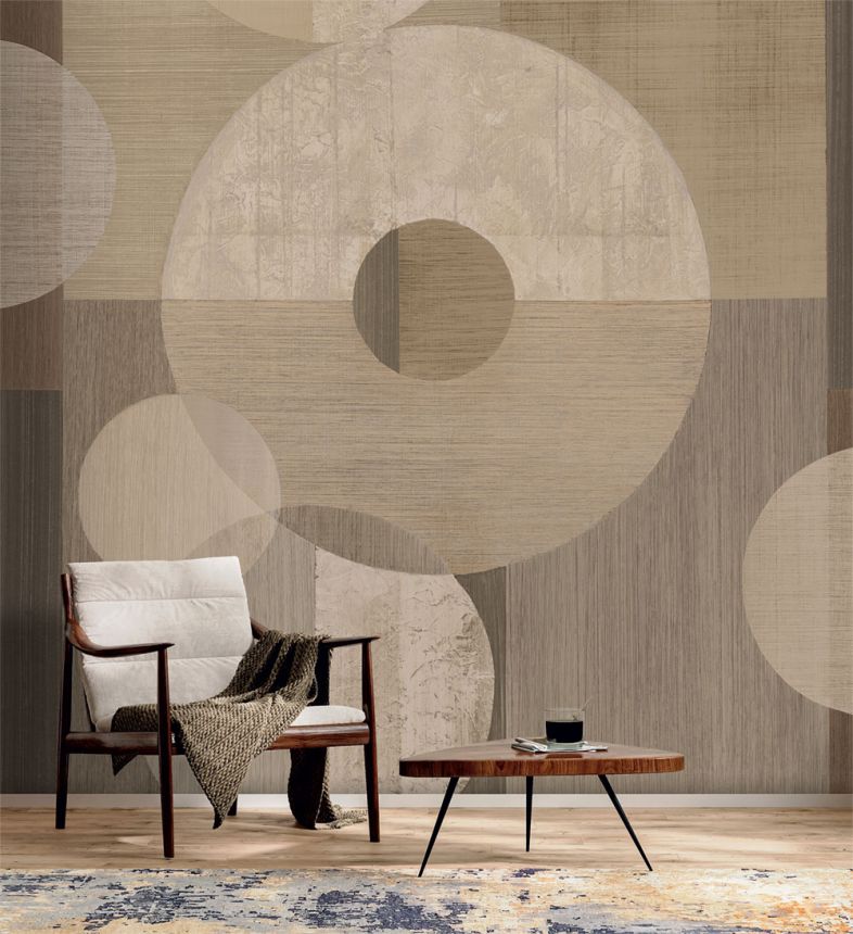 Geometrische Fototapete, Beige, Braun, IMD28142, Imani, Decoprint