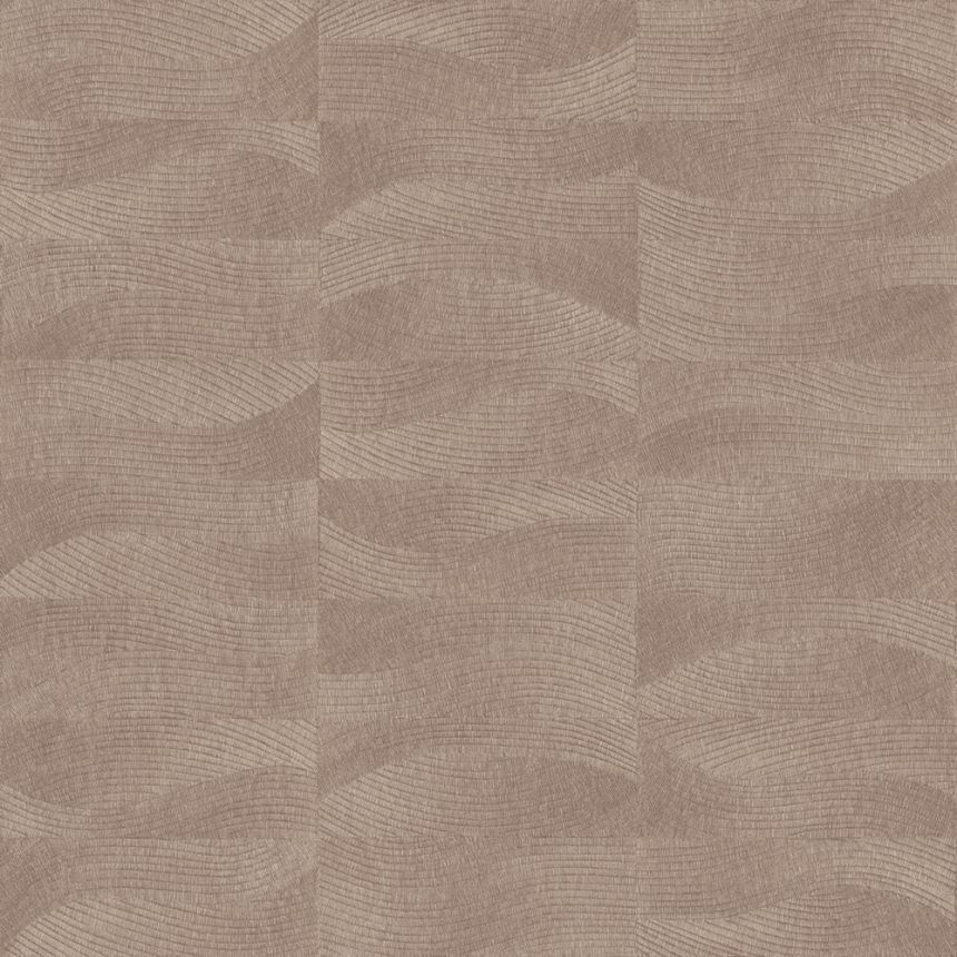 Tapete, Rot, Braun, Stickerei-Optik, Wellen, TN29023, Terra Nova, Decoprint