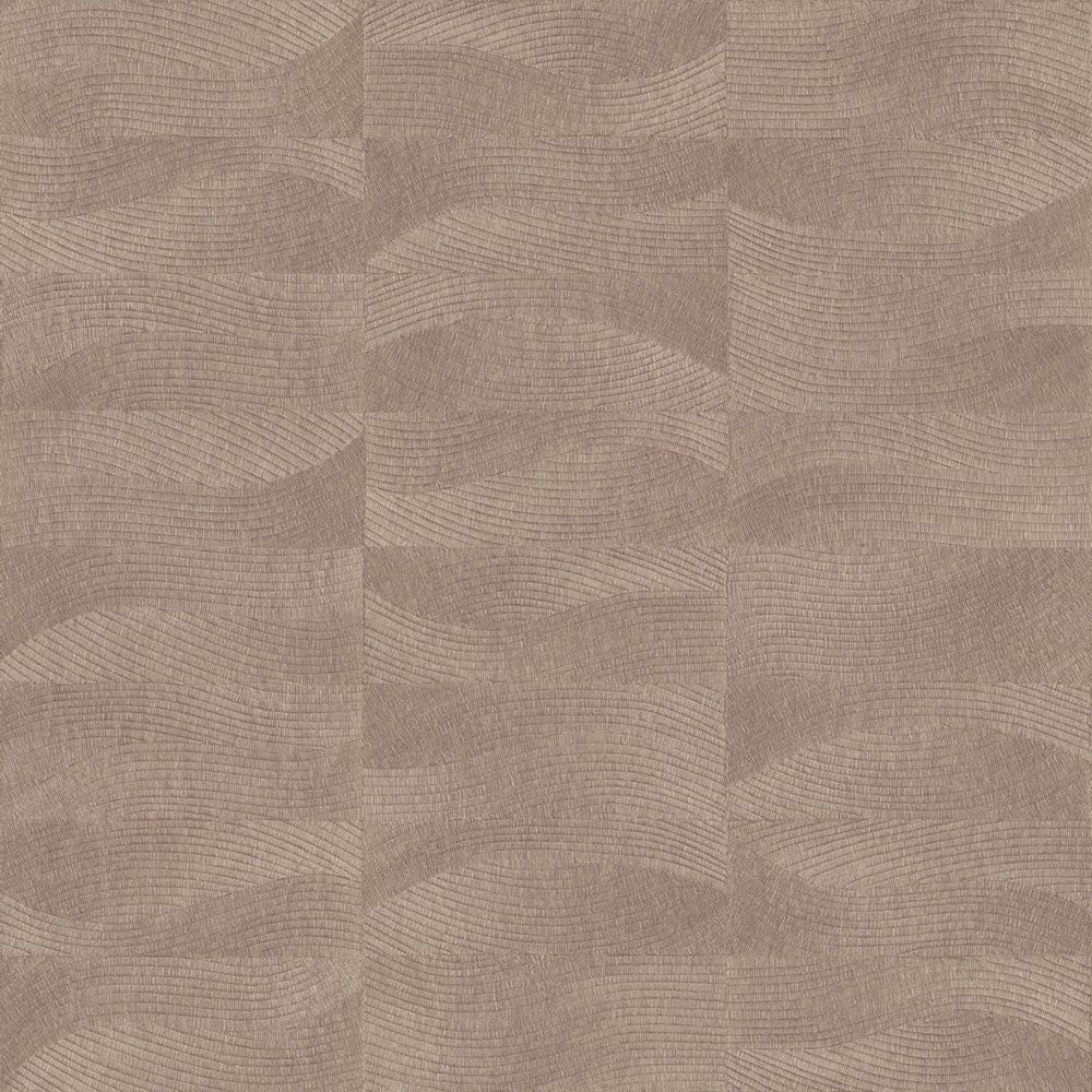 Tapete, Rot, Braun, Stickerei-Optik, Wellen, TN29023, Terra Nova, Decoprint