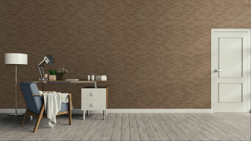 Tapete, Braun, Stickerei-Optik, Wellen, TN29024, Terra Nova, Decoprint