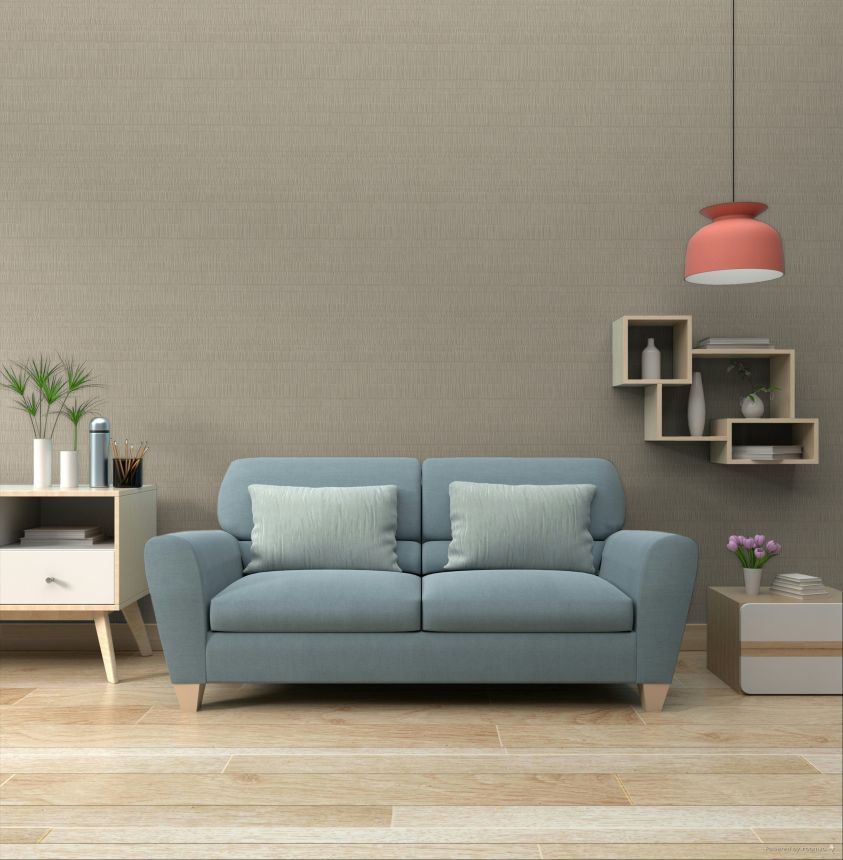 Tapete, Braun, Beige, Kreppstoff-Optik, TN29031, Terra Nova, Decoprint