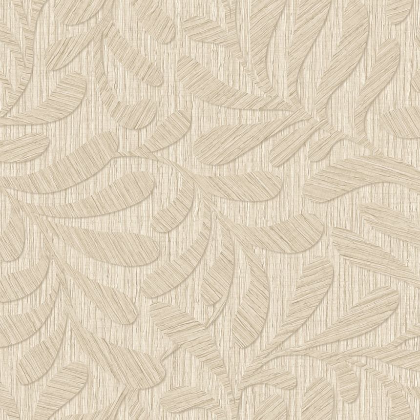 Tapete, Beige, Holzoptik, Blätter, TN29050, Terra Nova, Decoprint