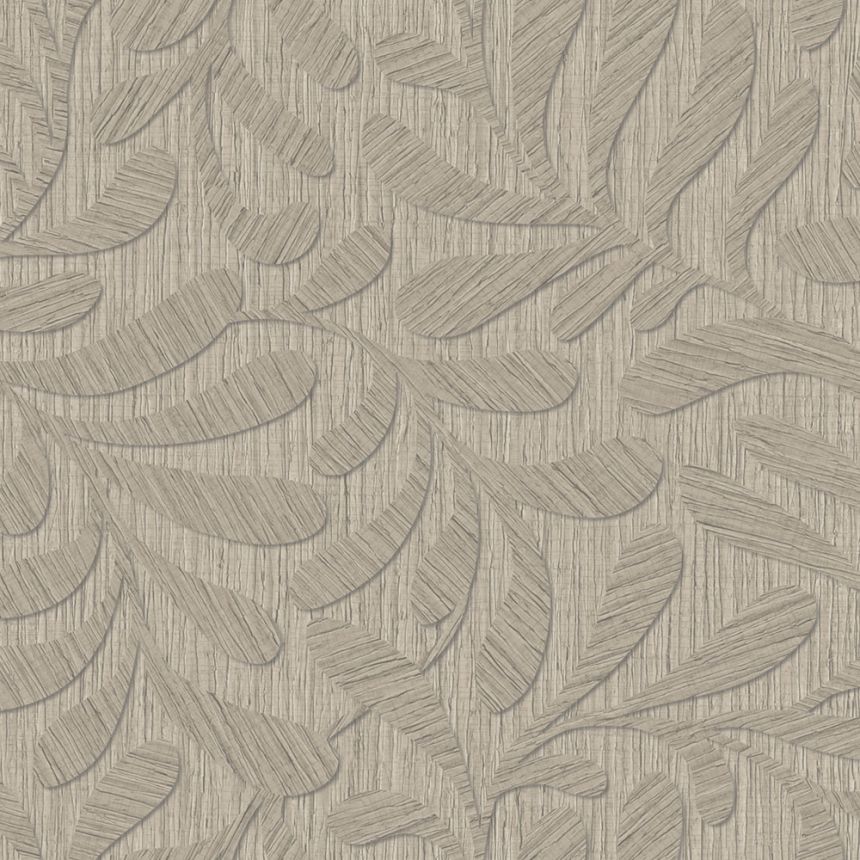 Tapete, Braun, Grau, Holzoptik, Blätter, TN29051, Terra Nova, Decoprint