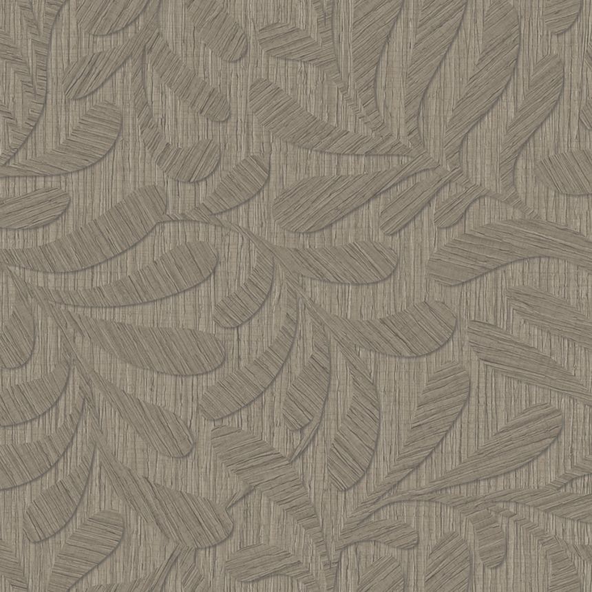 Tapete, Braun, Holzoptik, Blätter, TN29052, Terra Nova, Decoprint