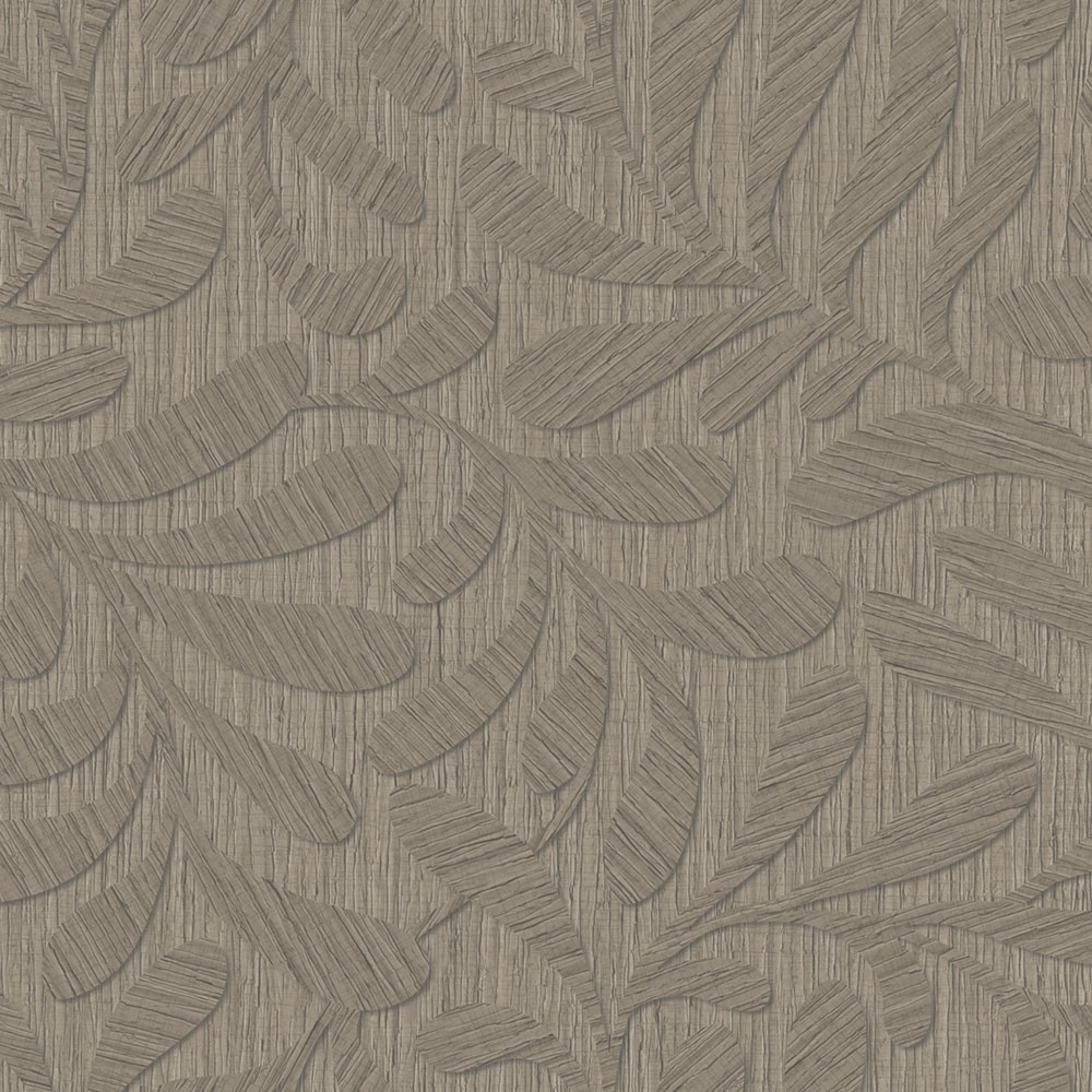 Tapete, Braun, Holzoptik, Blätter, TN29052, Terra Nova, Decoprint