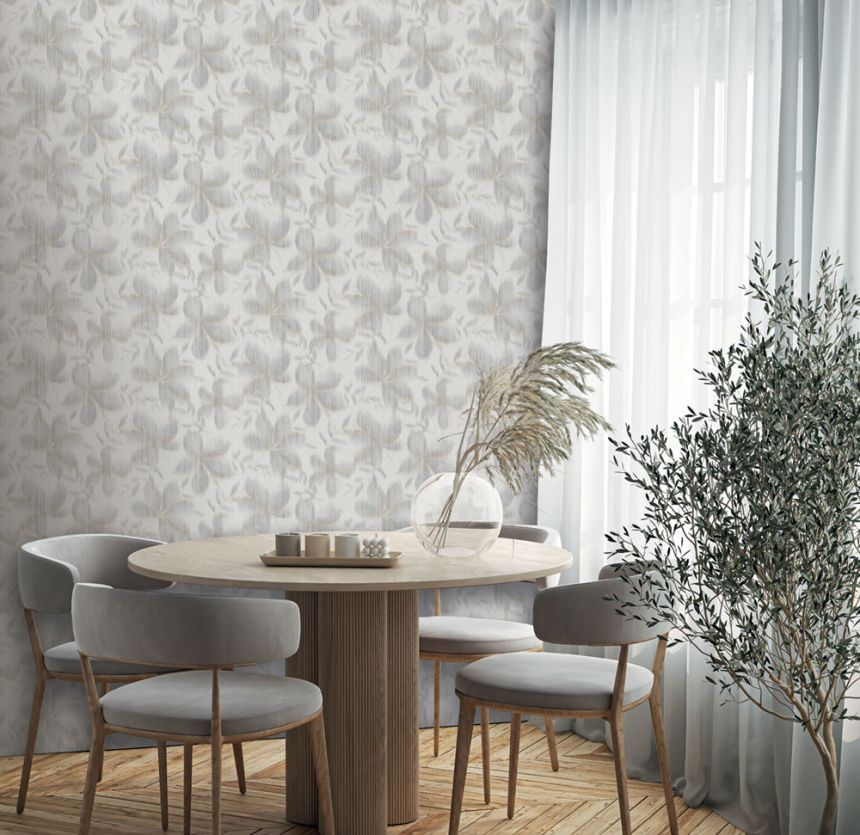 Tapete, Beige, Grau, Blätter, TN29062, Terra Nova, Decoprint
