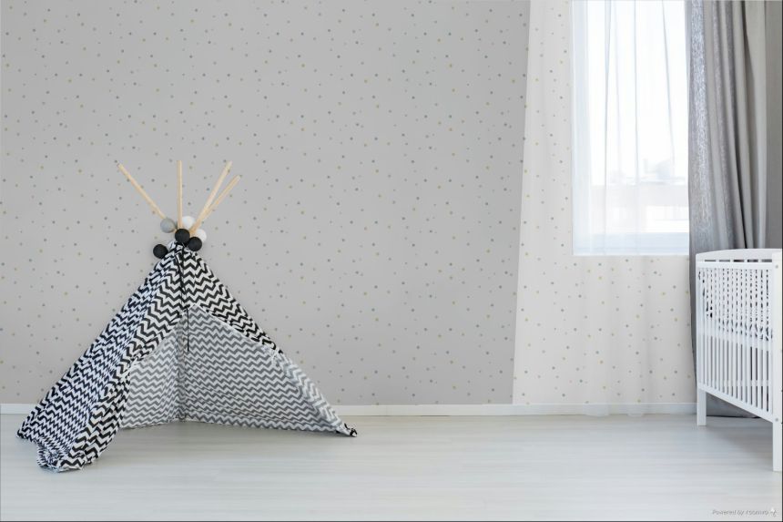 Tapete, blau, gold, Sterne, 4451, Momi, Parato by Cristiana Masi