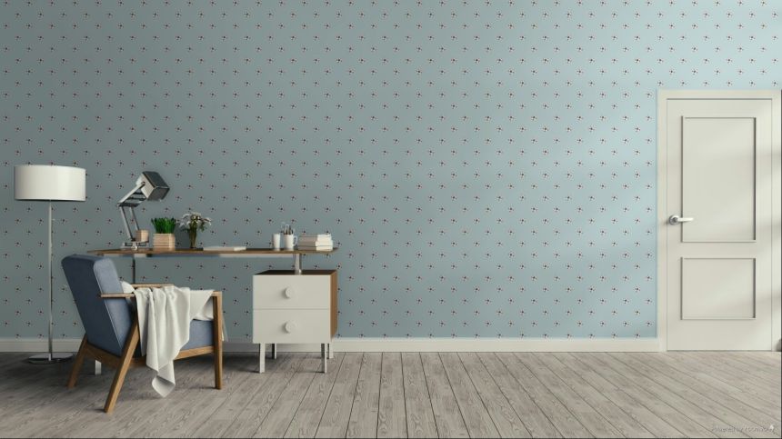 Kindertapete, blau, schwarz, Fußbälle, 4454, Momi, Parato by Cristiana Masi