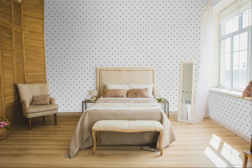 Kindertapete, weiß, schwarz, Fußbälle, 4456, Momi, Parato by Cristiana Masi