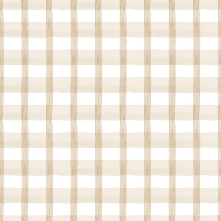 Tapete, beige, weiß, kariert, 4478, Momi, Parato by Cristiana Masi