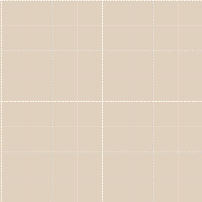 Tapete, beige, weiß, kariert, 4481, Momi, Parato by Cristiana Masi