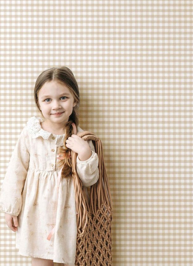 Tapete, beige, weiß, Quadrate, 4483, Momi, Parato by Cristiana Masi