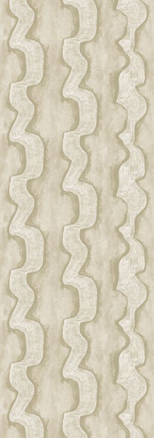 Fototapete, grau, gelb, Wellen, DGTRA301-260, Traces, Masureel