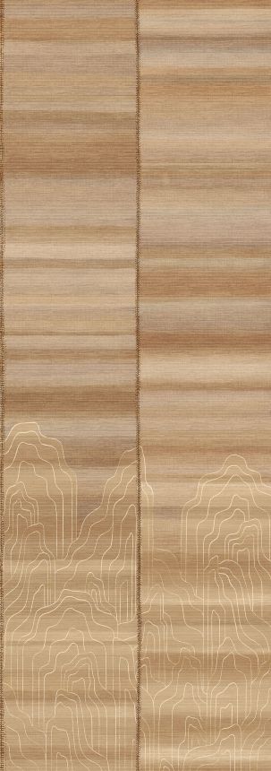 Fototapete, beige, braune Streifen, DGTRA8012-260, Traces, Masureel