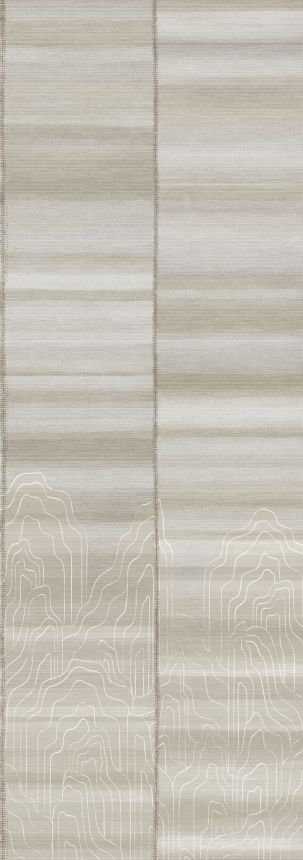 Fototapete, beige, graue Streifen, DGTRA8032-300, Traces, Masureel
