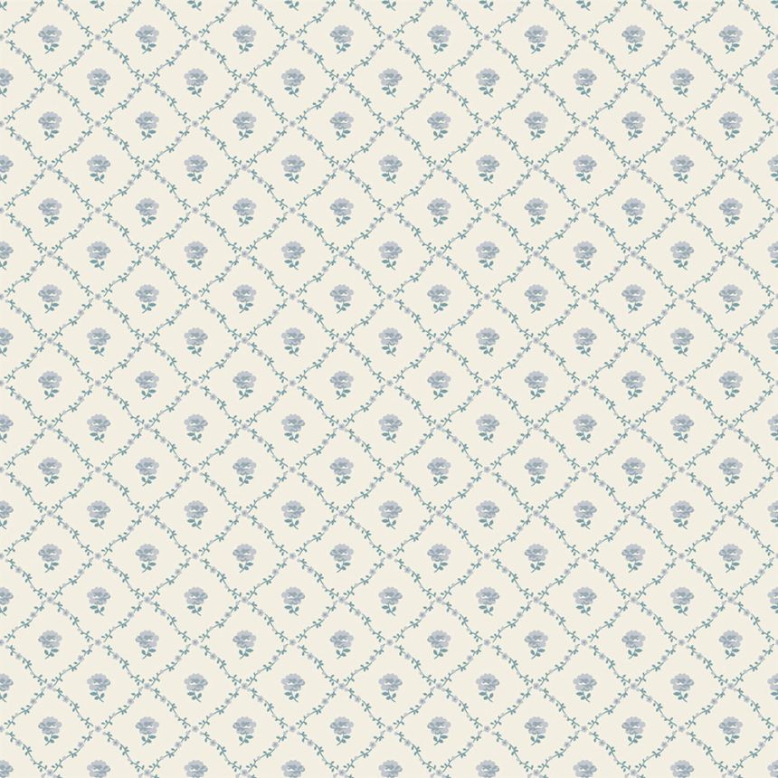 Tapete, Blau, Weiß, Rosen, 122745, Laura Ashley 4