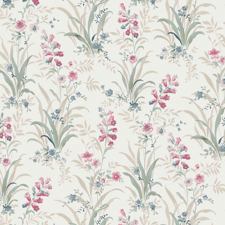 Tapete, Grün, Rosa, Wildblumen, 122750, Laura Ashley 4