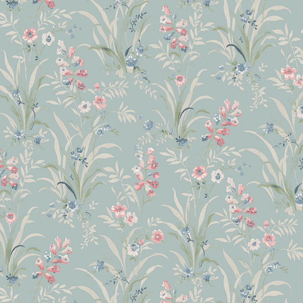 Tapete, Blau, Violett, Wildblumen, 122751, Laura Ashley 4
